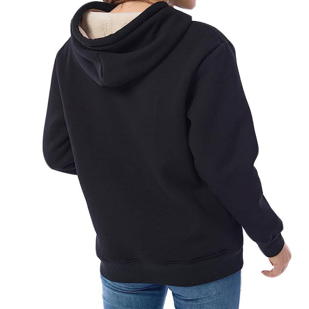Plüschgefütterter Hoodie mit kuscheliger Innenseite für Frauen