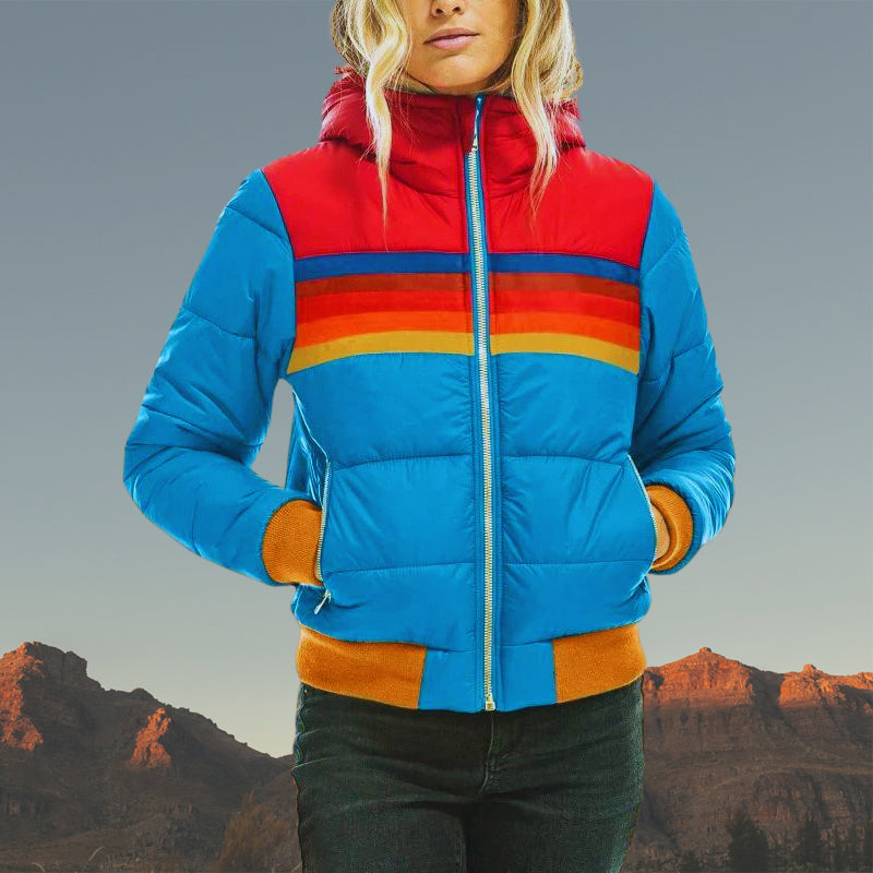 Wasserdichte Damen Winterjacke - Gesteppt mit Kapuze und Wärmeisolierung