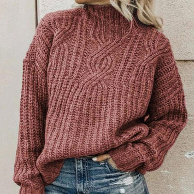 Weicher Damen Strickpullover mit Rundhalsausschnitt