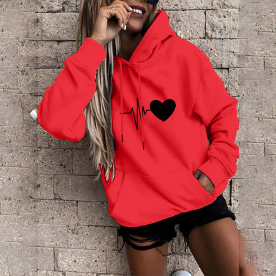 Catherine | Lässiges Print Hoodie Sweatshirt