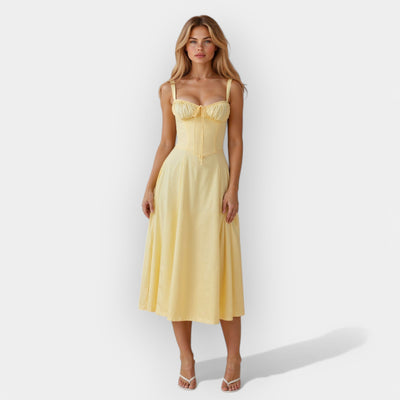 Elegantes Damen Korsett-Kleid Midi