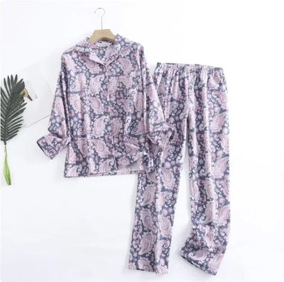 Bequemes Damen Pyjama-Set mit lebendigen Mustern | Zweiteiler