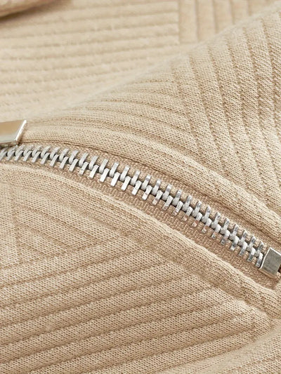 Herren Vintage Strickjacke mit geometrischem Reißverschluss-Muster