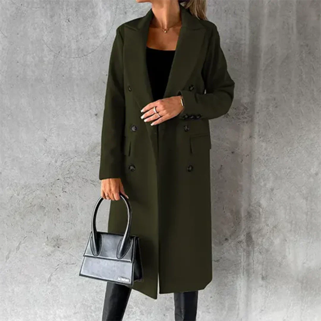 Warmer Damen Trenchcoat für den Winter mit Gürtel