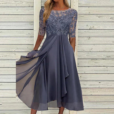 Elegantes Damen Abendkleid in Dunkelblau