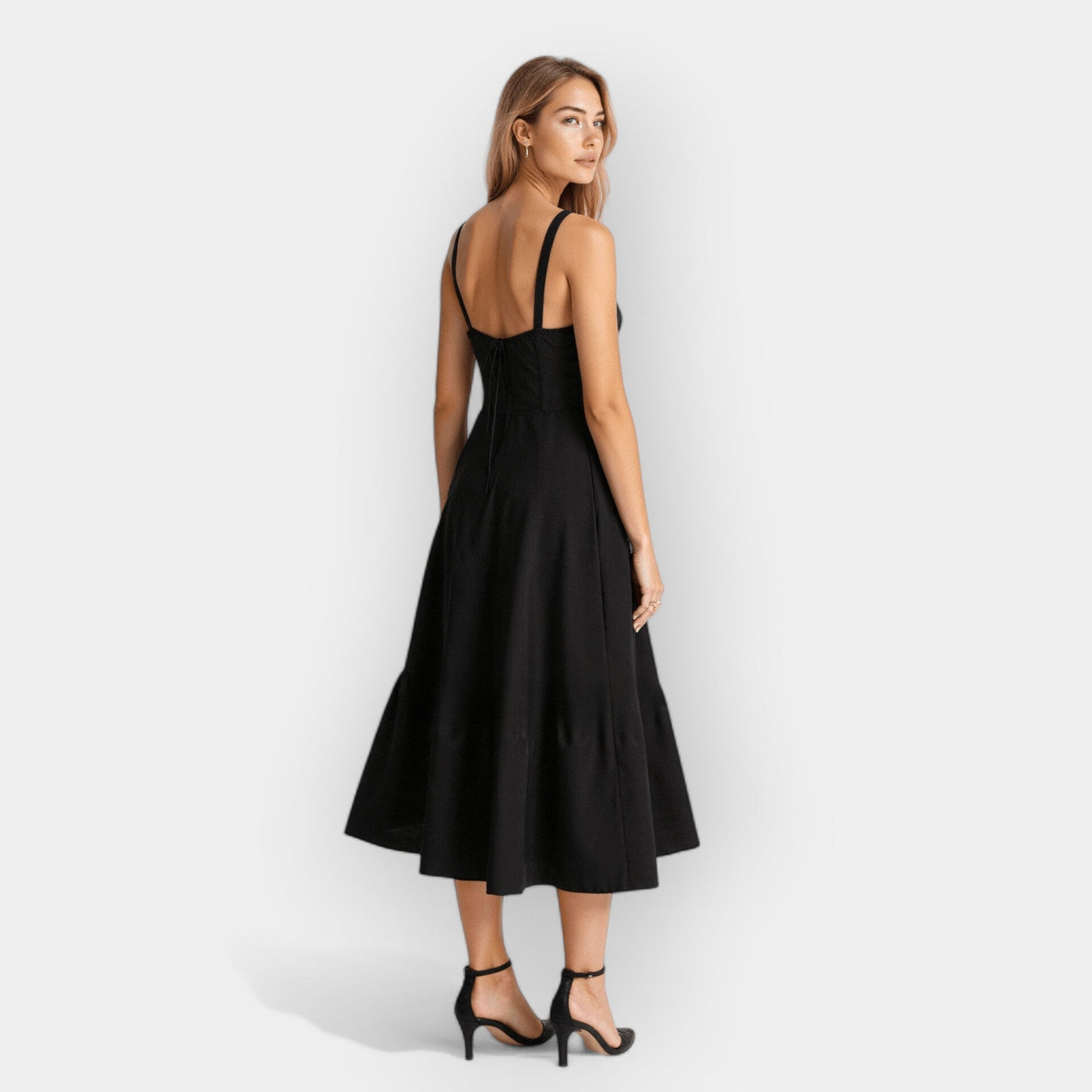 Elegantes Damen Korsett-Kleid Midi