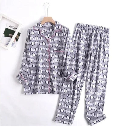 Bequemes Damen Pyjama-Set mit lebendigen Mustern | Zweiteiler