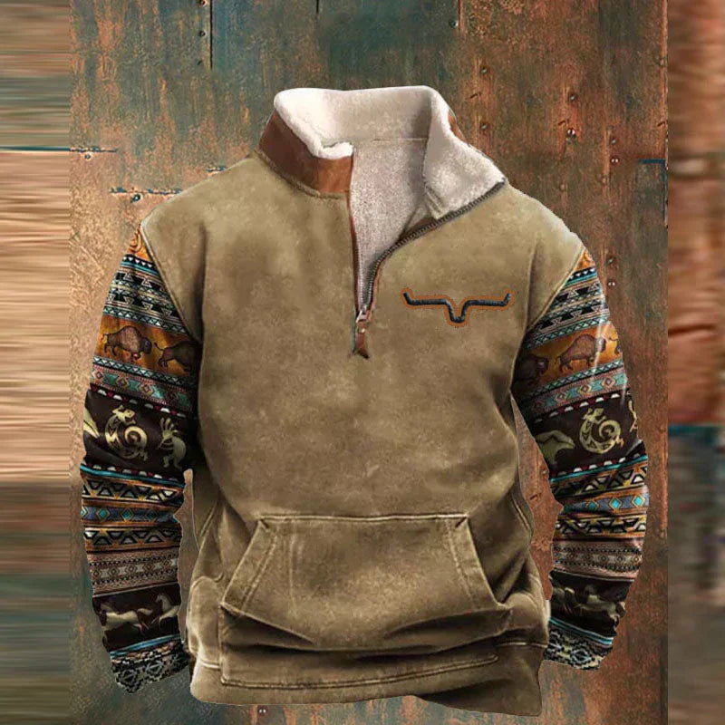 Moderner Viertel Zip-Pullover für Herren