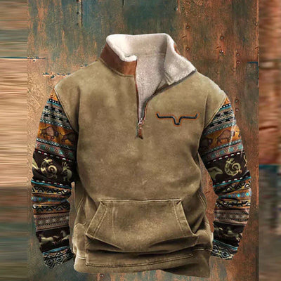 Moderner Viertel Zip-Pullover für Herren