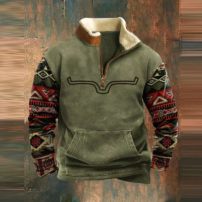 Moderner Viertel Zip-Pullover für Herren