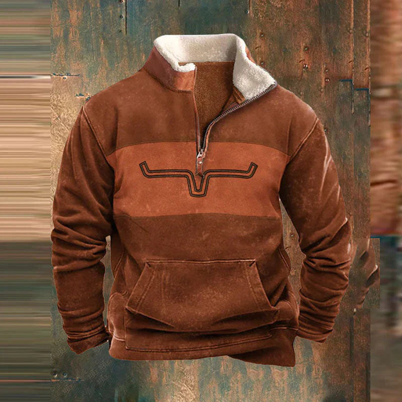 Moderner Viertel Zip-Pullover für Herren