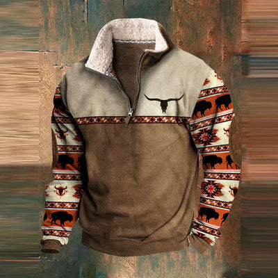 Moderner Viertel Zip-Pullover für Herren