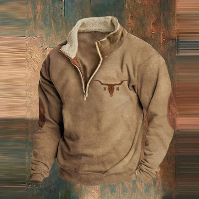 Moderner Viertel Zip-Pullover für Herren