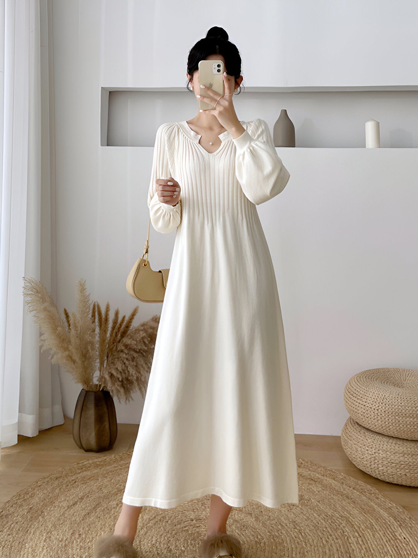 Angelika | Bequeme Eleganz: Müheloses Strickkleid für Herbst & Winter