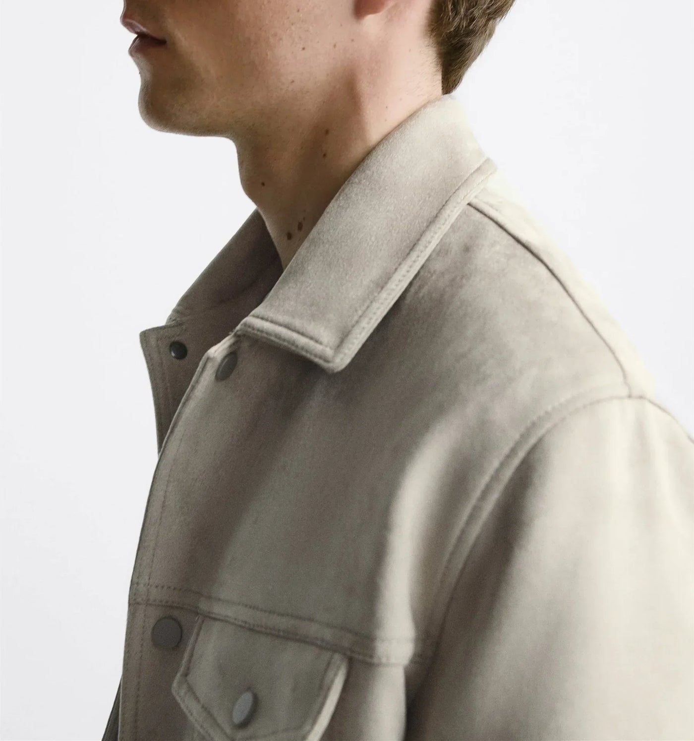 Herren Vintage Wildleder Jacke in Retro-Stil