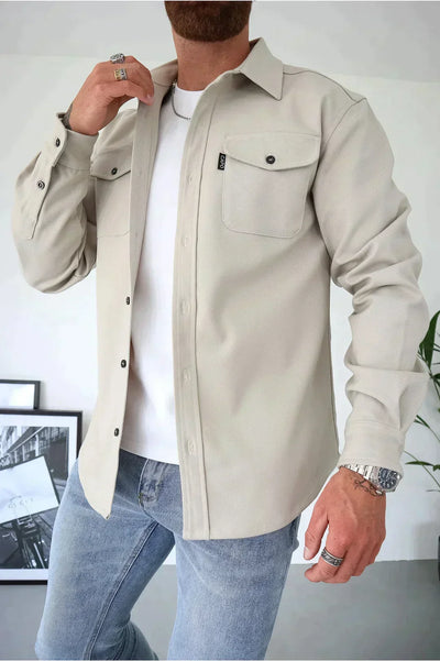 Moderne Herren Knopfleisten-Jacke