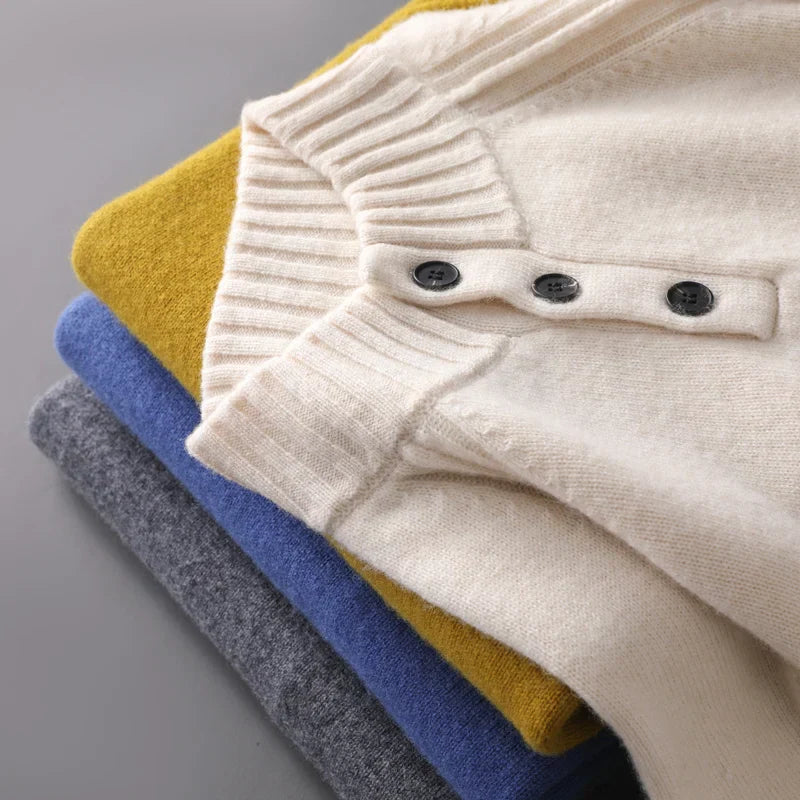 Herren Strickpullover aus Merino Wolle - Warm & Elegant