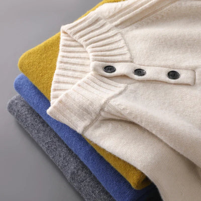 Herren Strickpullover aus Merino Wolle - Warm & Elegant