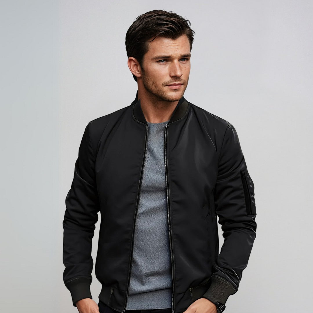 Zeitlose Herren Bomberjacke mit Reißverschluss
