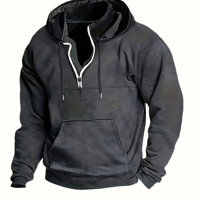 Lässiges Herren Kapuzenshirt mit Reißverschluss | Baumwolle | Sportlich