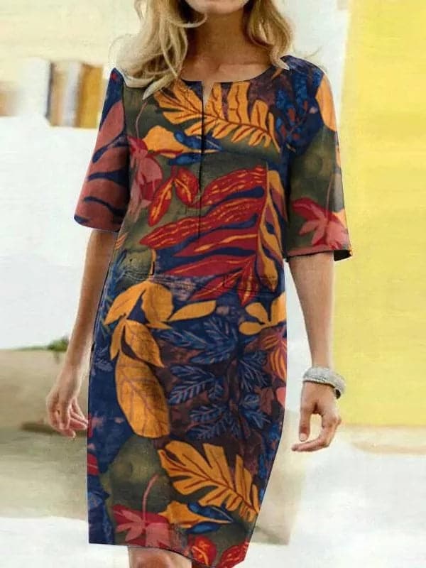 Frauenhemdkleid mit Blumendesign für den Sommer - Zyrelia