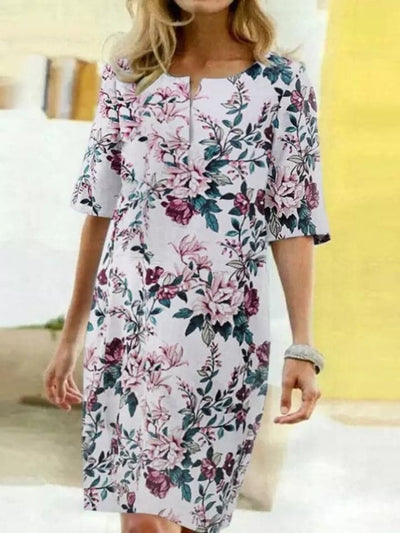 Frauenhemdkleid mit Blumendesign für den Sommer - Zyrelia