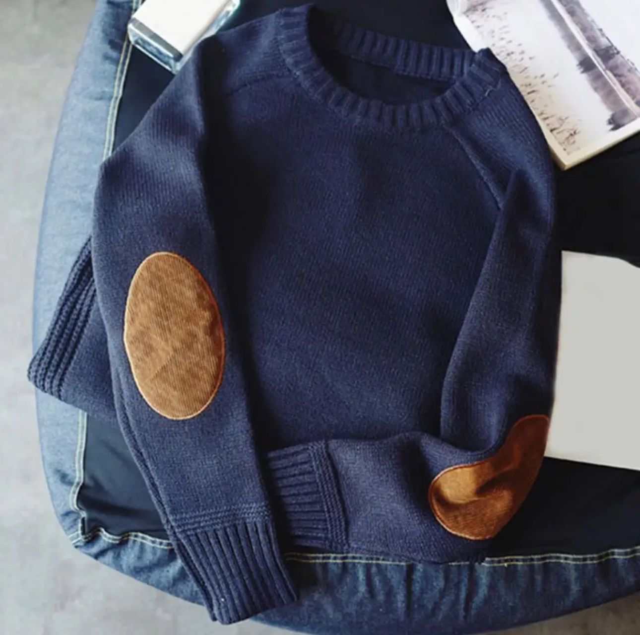 Malthe - Herrenpullover mit Rundhalsausschnitt