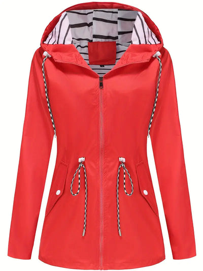 Wasserdichte Damen Regenjacke mit Kapuze - Winddicht & Atmungsaktiv für Herbst/Winter