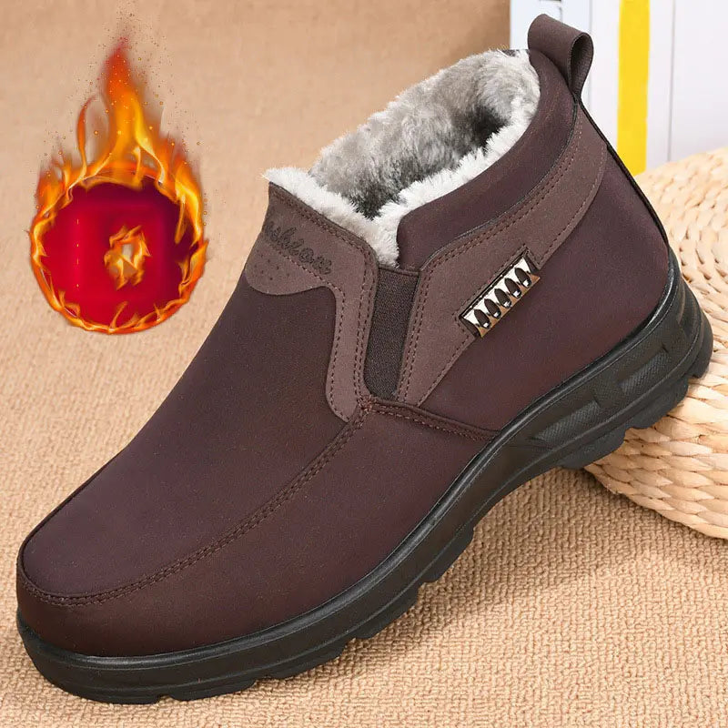 Herren Orthopädische Winter Lederstiefel mit Warmfutter