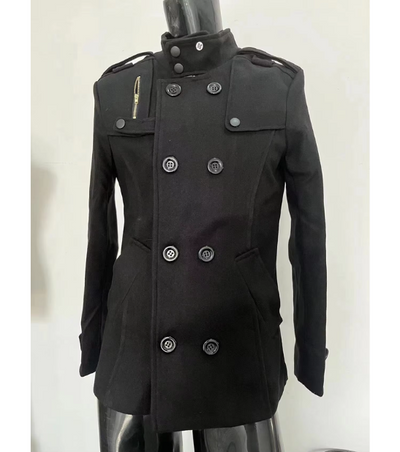 Herren Wintermantel - Eleganter Trenchcoat mit Stehkragen und Wärmeabdichtung