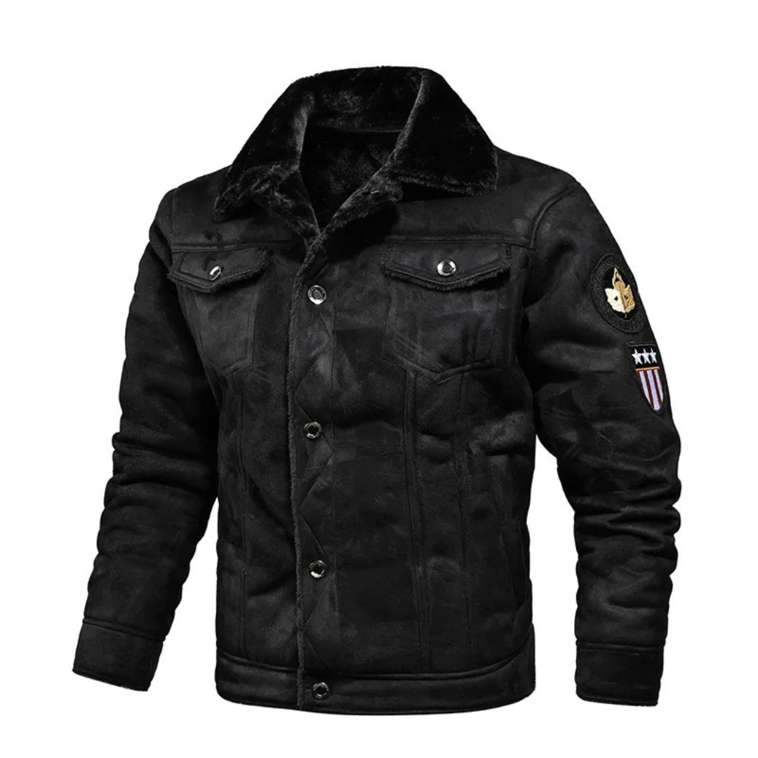 Warme Herren Lederjacke für den Winter
