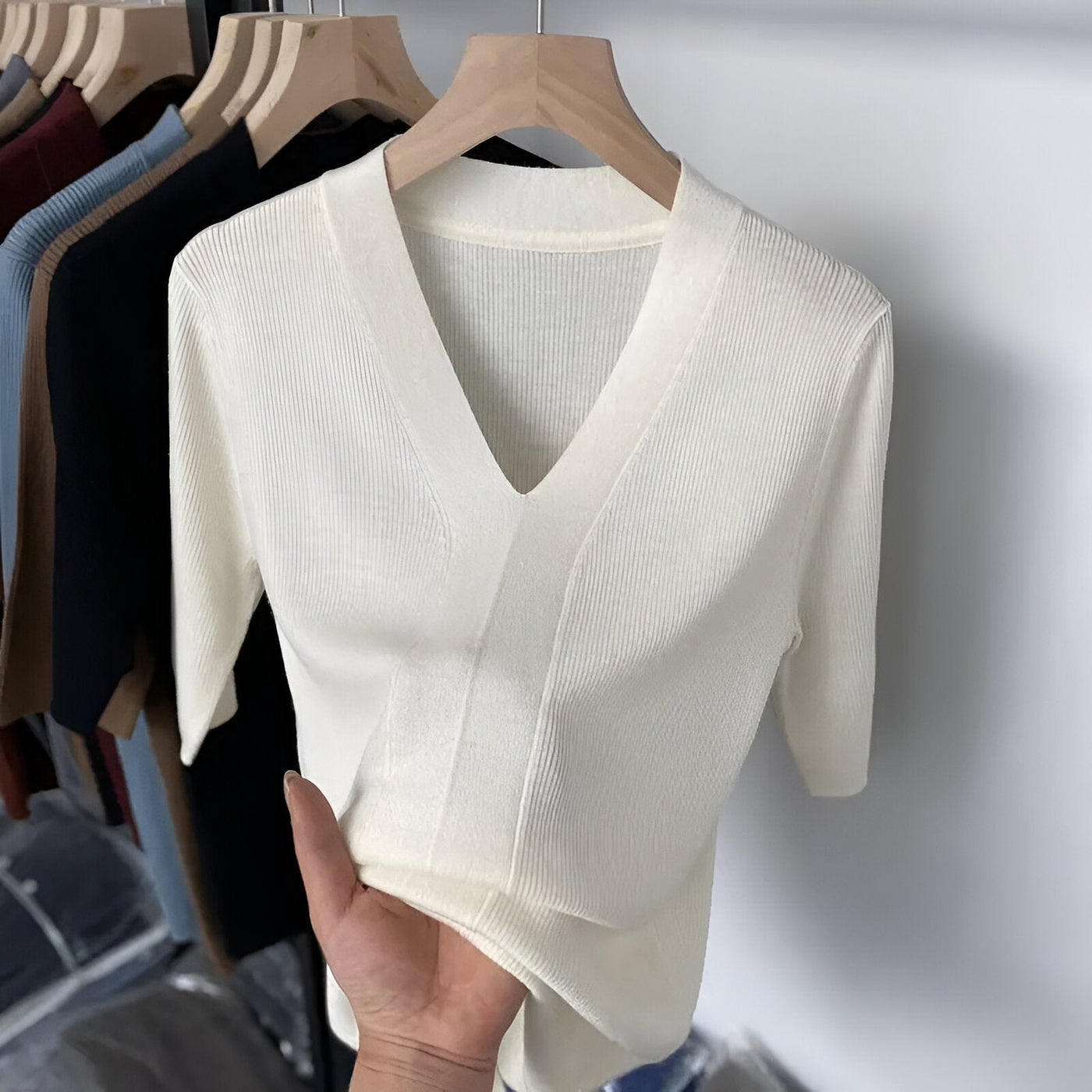 Wanda | Mühelos Schicker Gestreifter Strickpullover