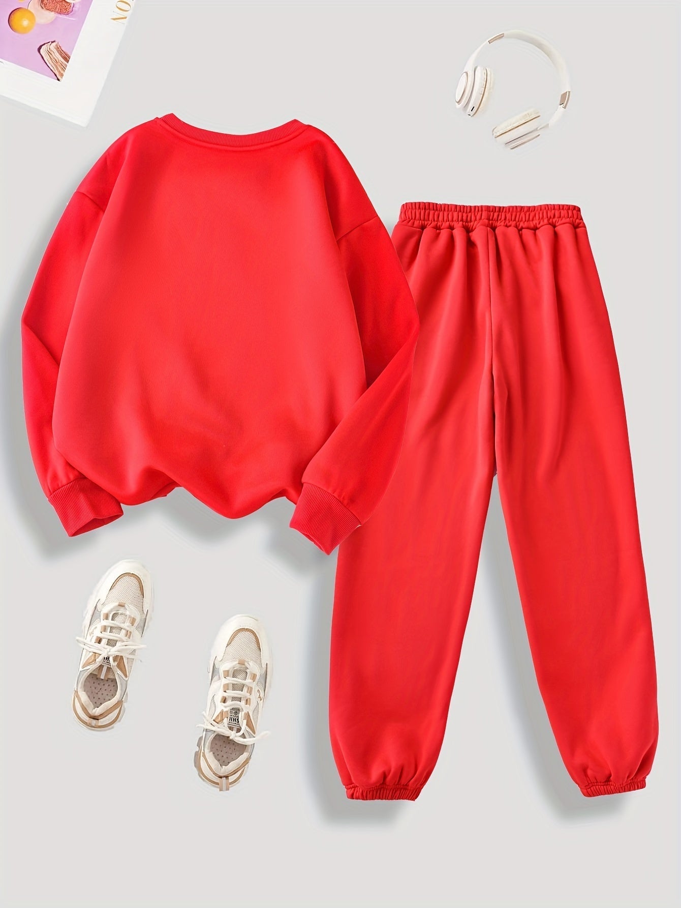 Kuschelig-warmes Damen-Loungewear-Set mit Plüschfutter für Herbst und Winter