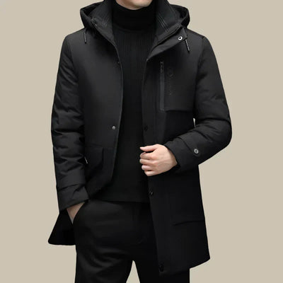 Langer wasserdichter eleganter Winterparka für Herren
