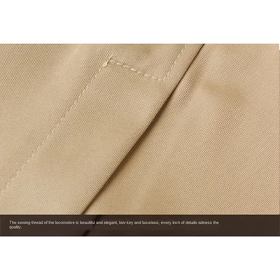 Herren Trenchcoat Lang mit Gürtel - Eleganter Businessmantel