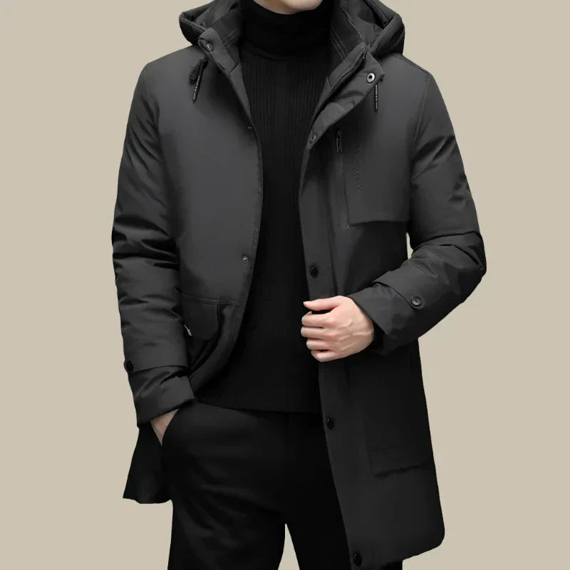 Langer wasserdichter eleganter Winterparka für Herren