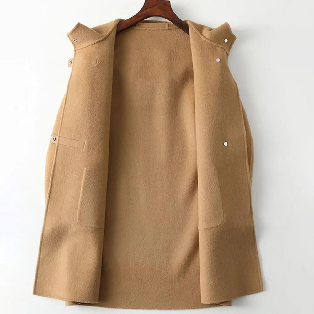 Luxuriöse Damen-Kapuzenjacke aus Kaschmir - Doppelseitig tragbar - Elegant & warm