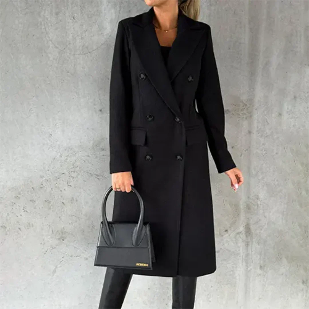 Warmer Damen Trenchcoat für den Winter mit Gürtel