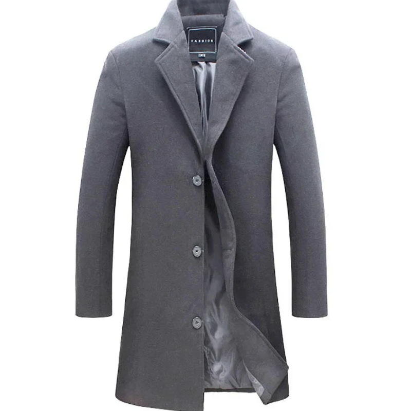 Herren Wintermantel - Eleganter Wollmantel mit warmer Fütterung für Business & Freizeit