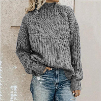 Weicher Damen Strickpullover mit Rundhalsausschnitt