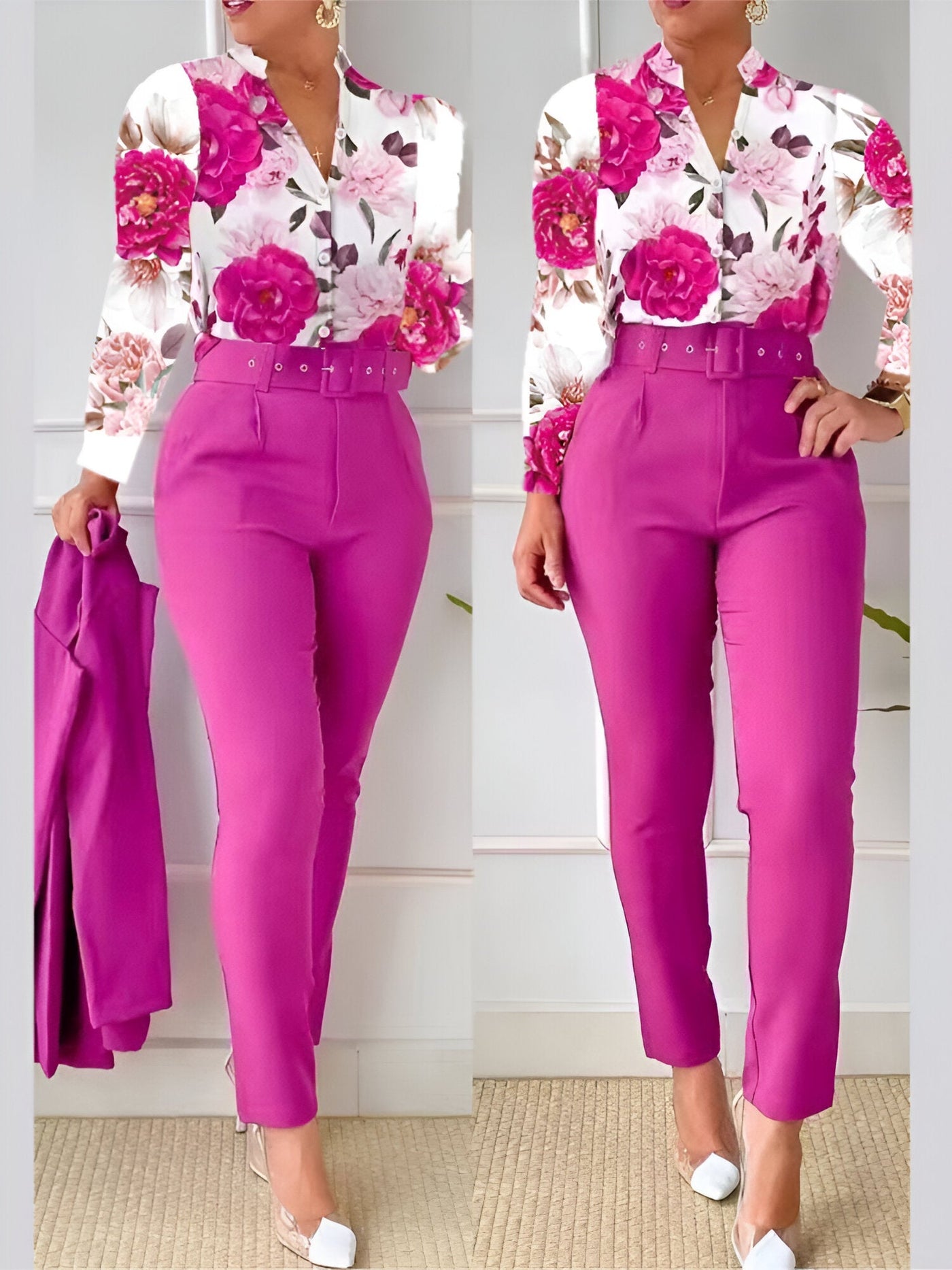 Aranka |Oberteil mit V-Ausschnitt und hochtaillierte Hose (Saison 2)