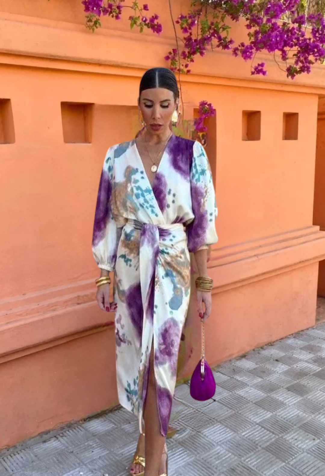 Elegantes Sommerkleid für Damen mit V-Ausschnitt - Nyssara