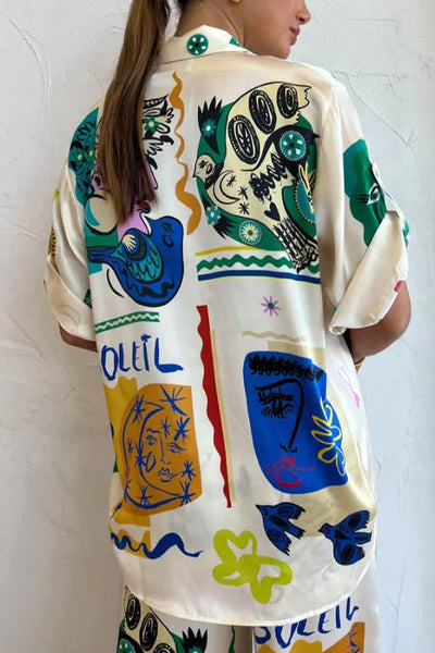 Jenny® | Lässiges zweiteiliges Set mit künstlerischem Graffiti-Print