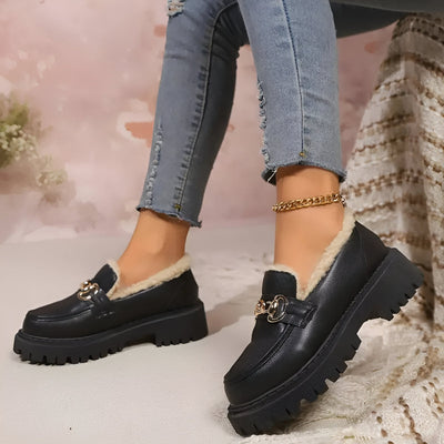 Zelia | Stylische Baumwoll Chain Loafers