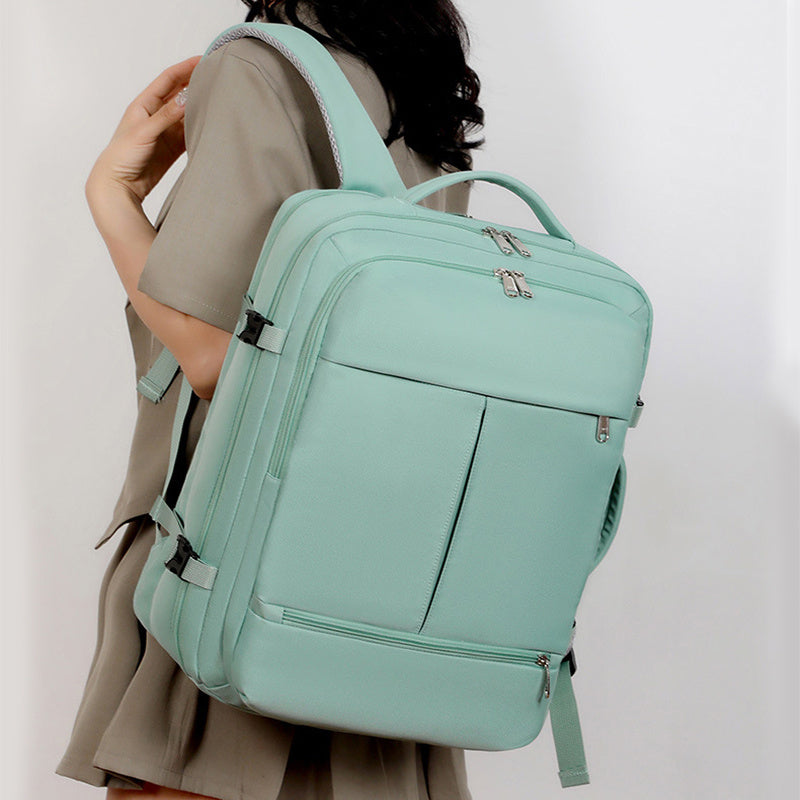 Laura – Rucksack mit großer Kapazität für Damen und Herren mit mehreren Taschen und Reißverschlüssen