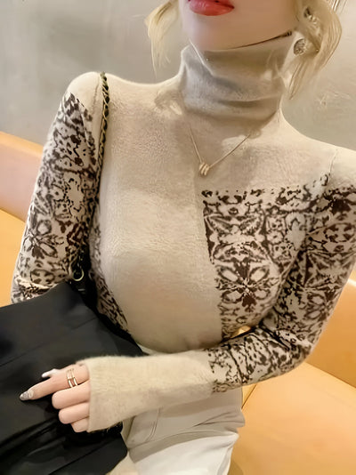 Klee | Eleganter Pullover mit hohem Halsausschnitt für Frauen