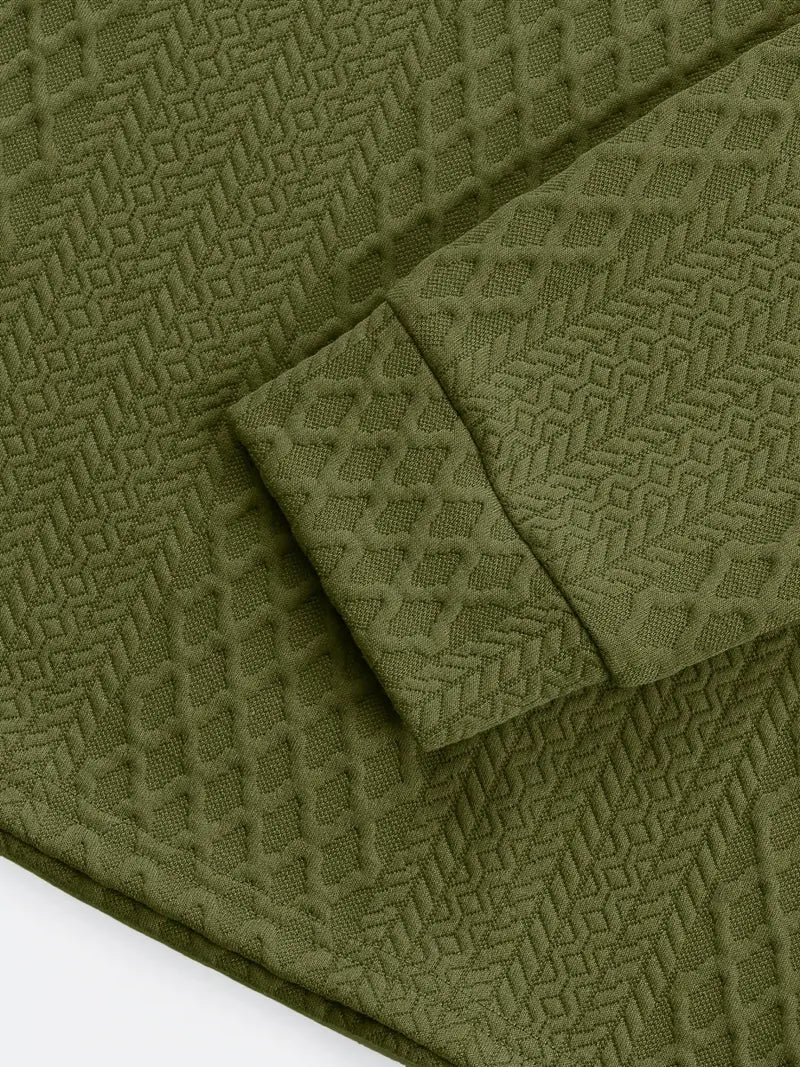 Benoit – Lior Strukturiertes T-Hemd Mit Jacquard Kragen