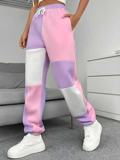 Nele | Color-Block Lockere Jogginghosen – Komfort trifft Stil