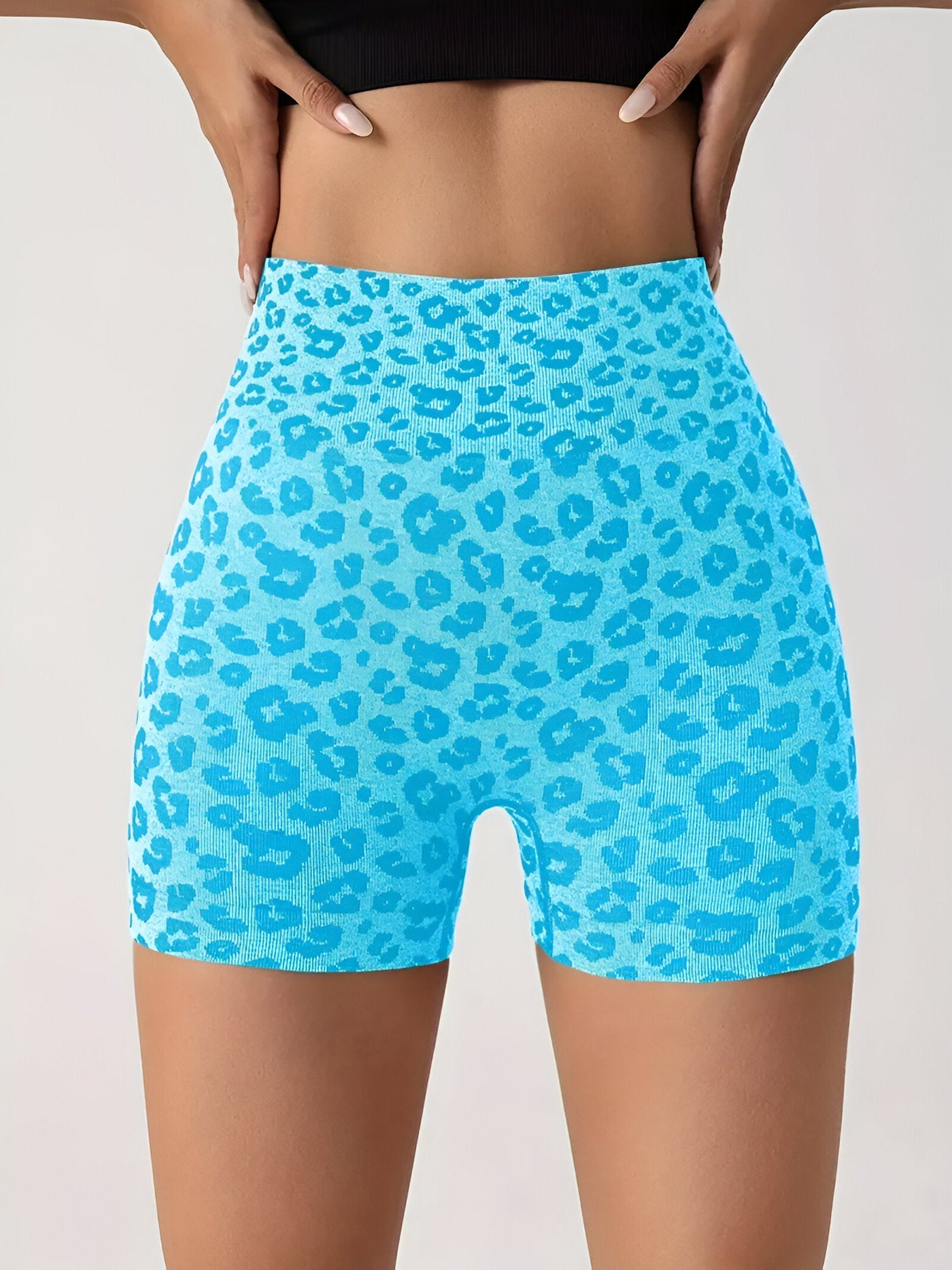 Otway | Leopardenmuster High-Waisted Workout-Shorts