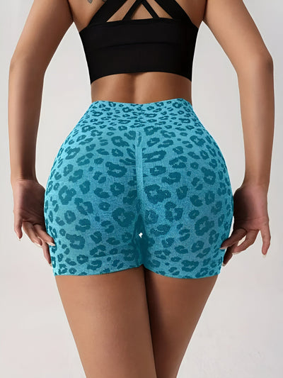 Otway | Leopardenmuster High-Waisted Workout-Shorts